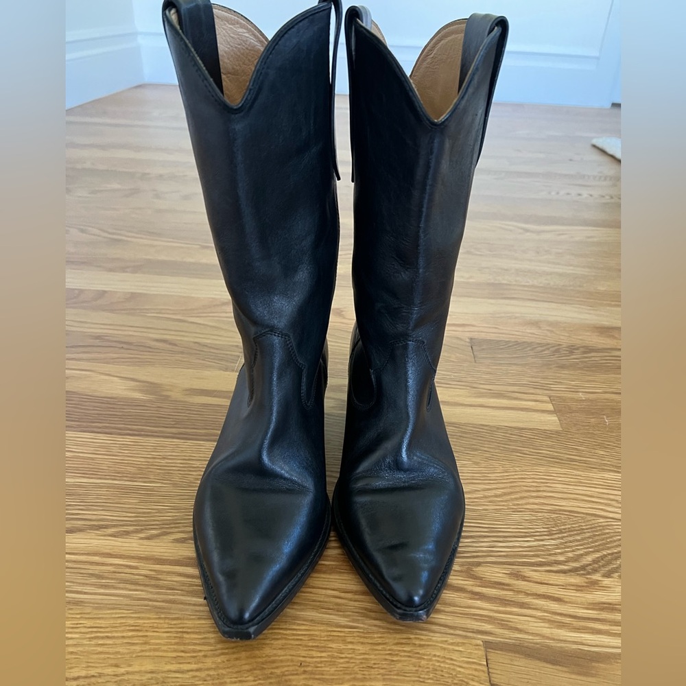 ISABEL MARANT
leather block-heel boots